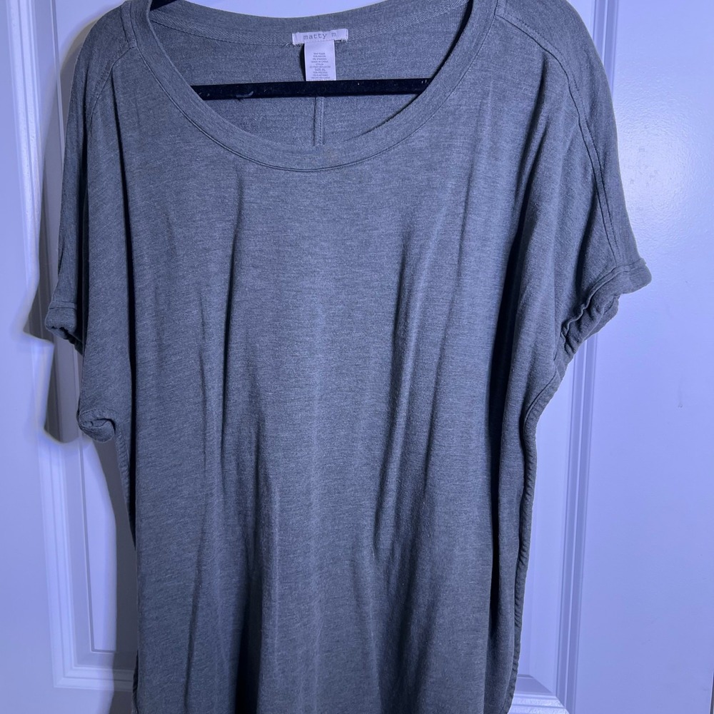 Matty M Women Sage Green Dolman Sleeve Top‎ XL Minimalist Quiet Luxury